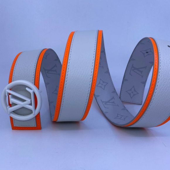 New Authentic Reversible LV Antarctica Monogram Circle Belt 38" - Picture 5 of 12